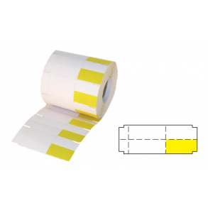 Hyllkantsetiketter - 100x38mm - Vit och gul